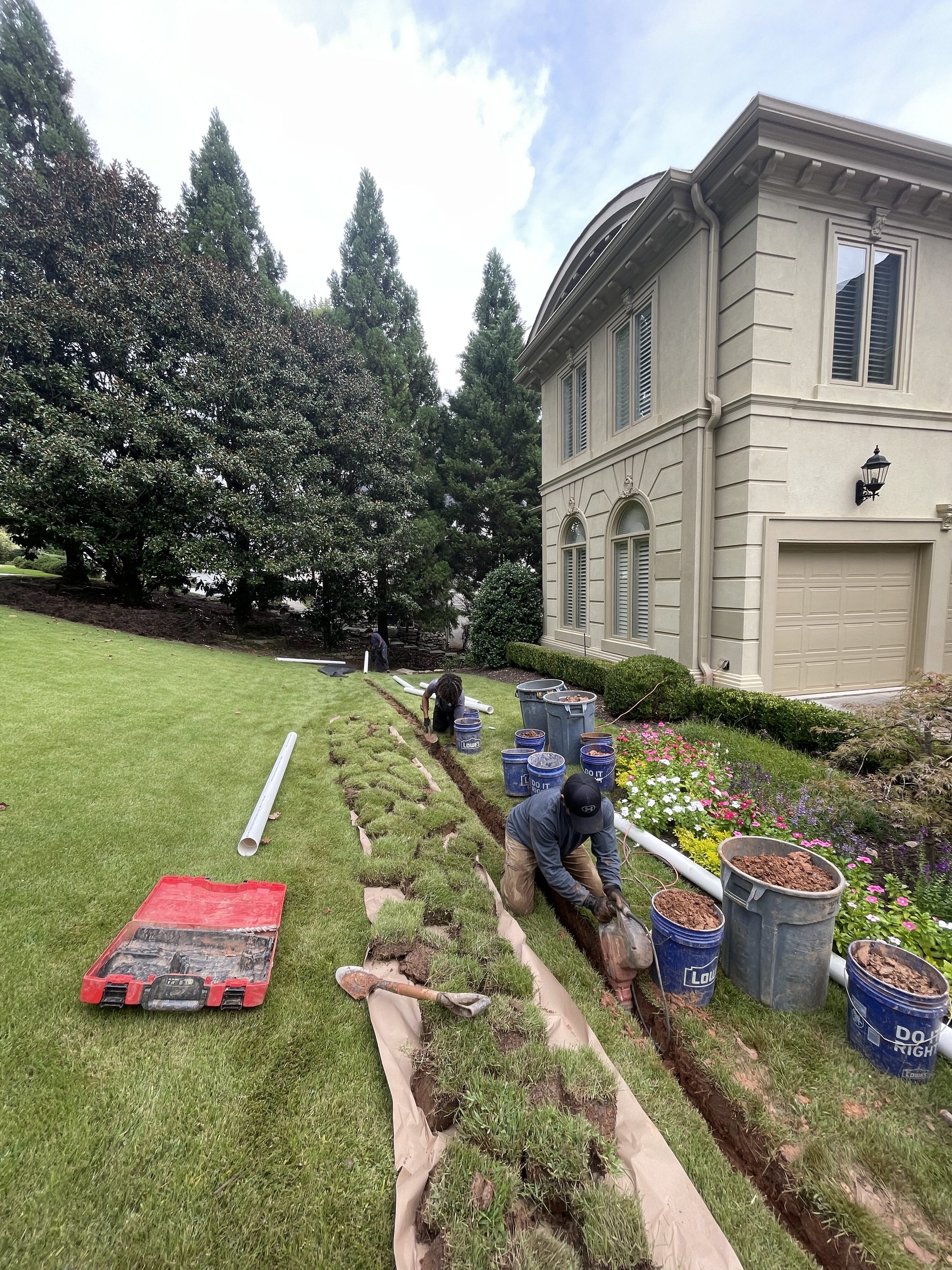 Exterior drainage solutions in Atlanta